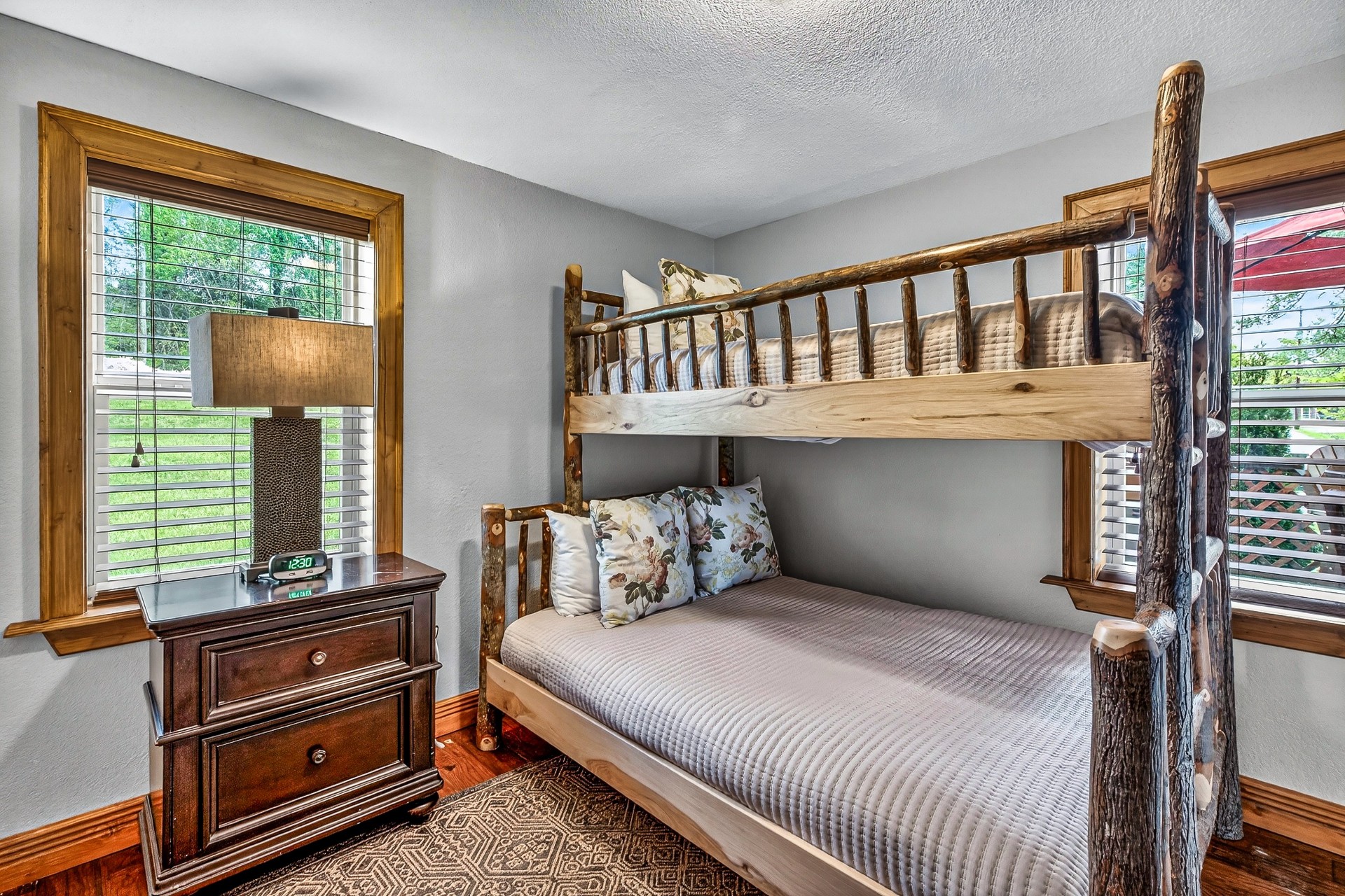 a bunk bed in a room