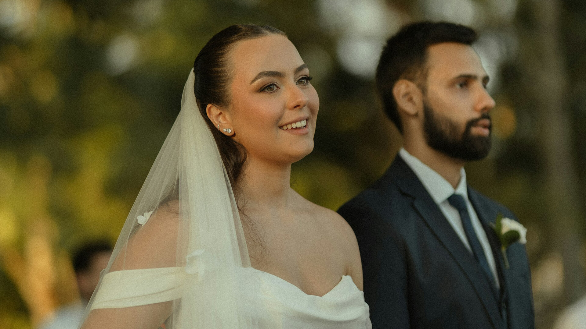 a woman in a white dress