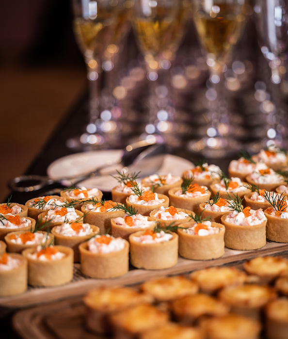 a tray of food on a table