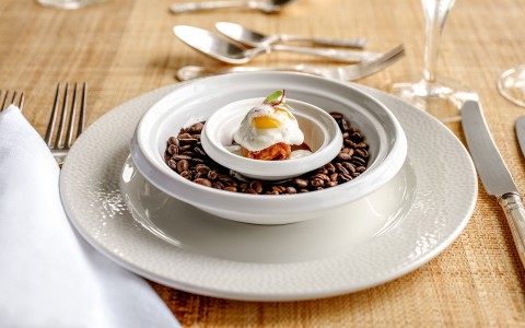a plate of food on a table