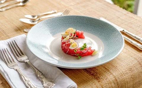 a plate of food on a table