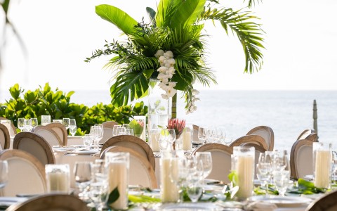a table set for a wedding