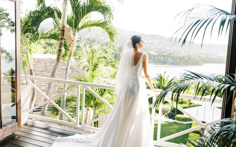 a woman in a wedding dress