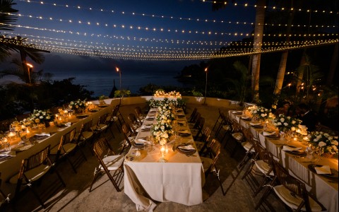 a table set up for a wedding