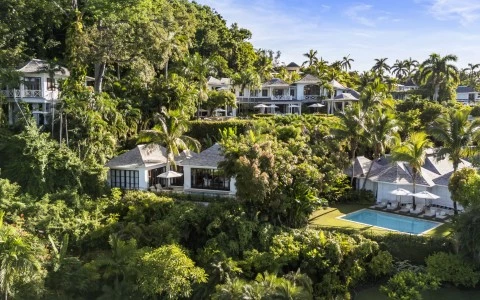 a house surrounded by trees