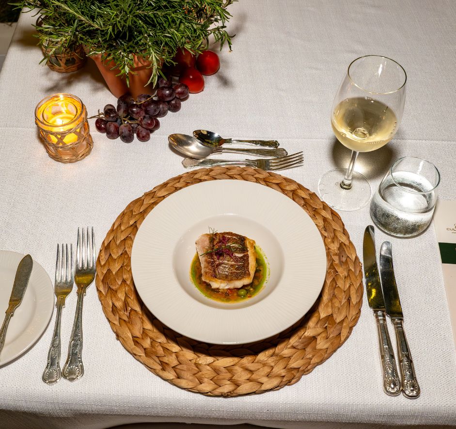 a plate of food on a table