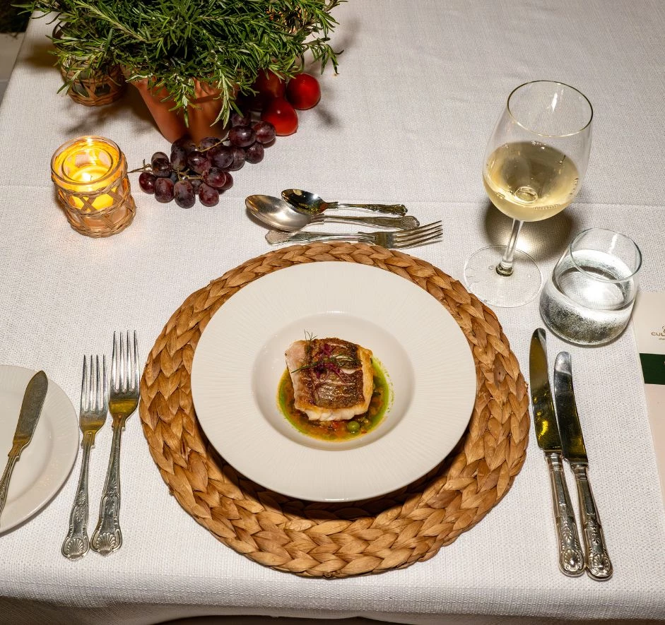 a plate of food on a table