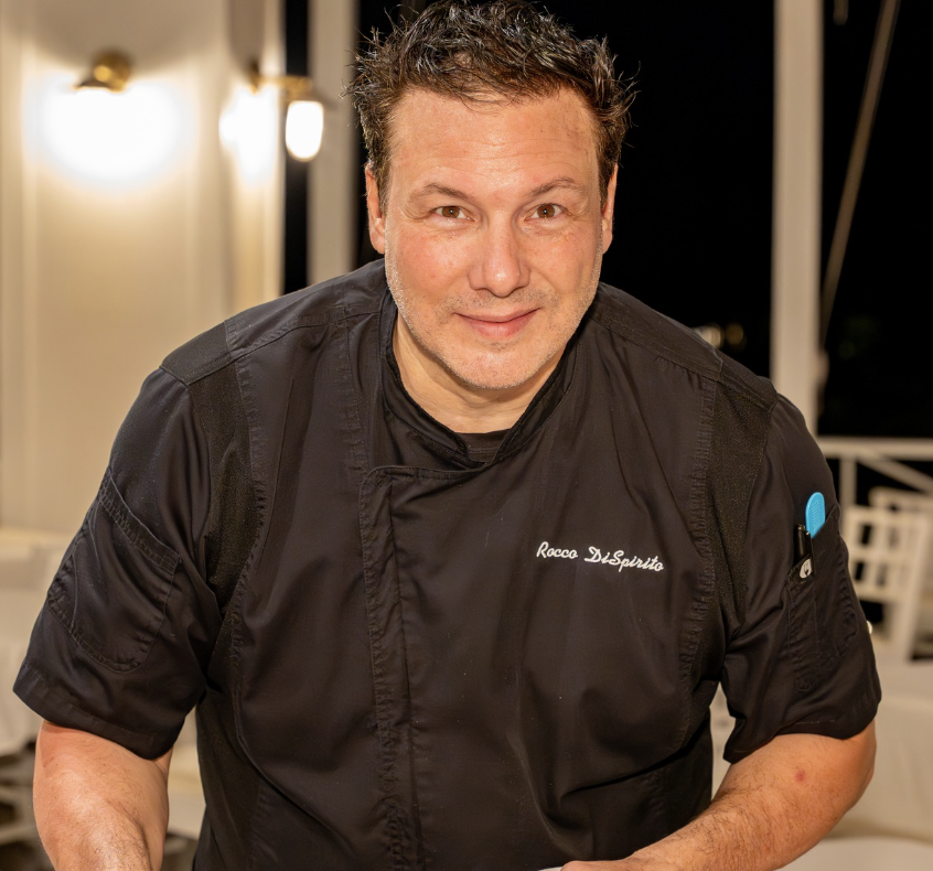 a man in a black shirt