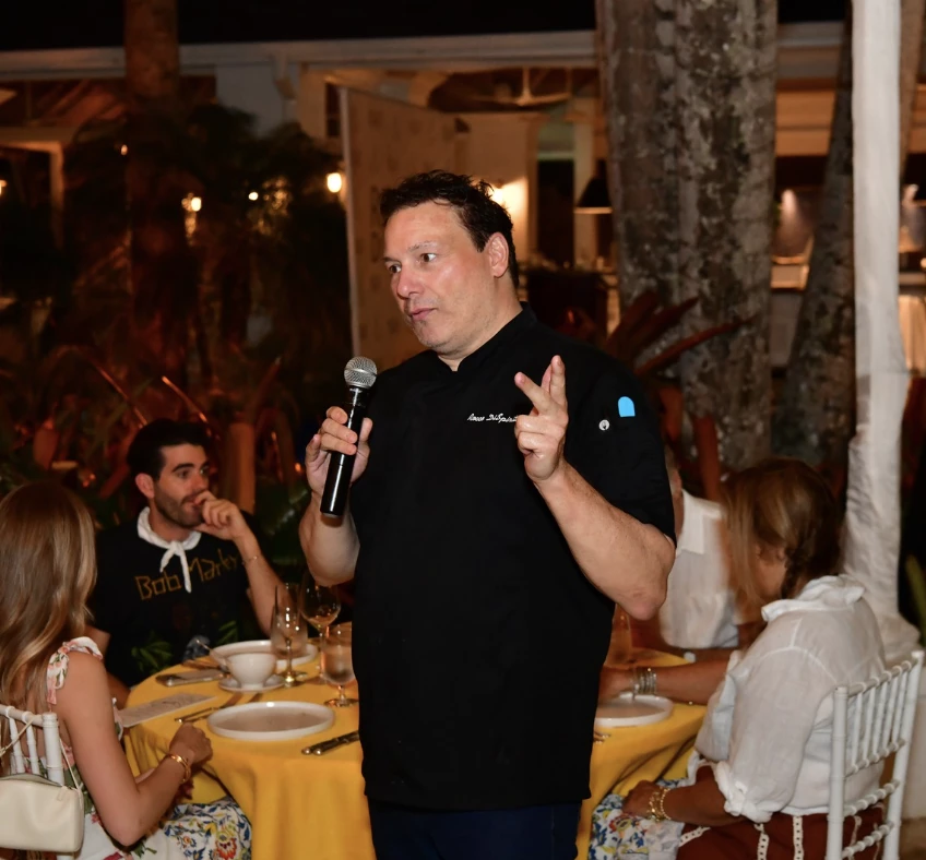 a man holding a microphone