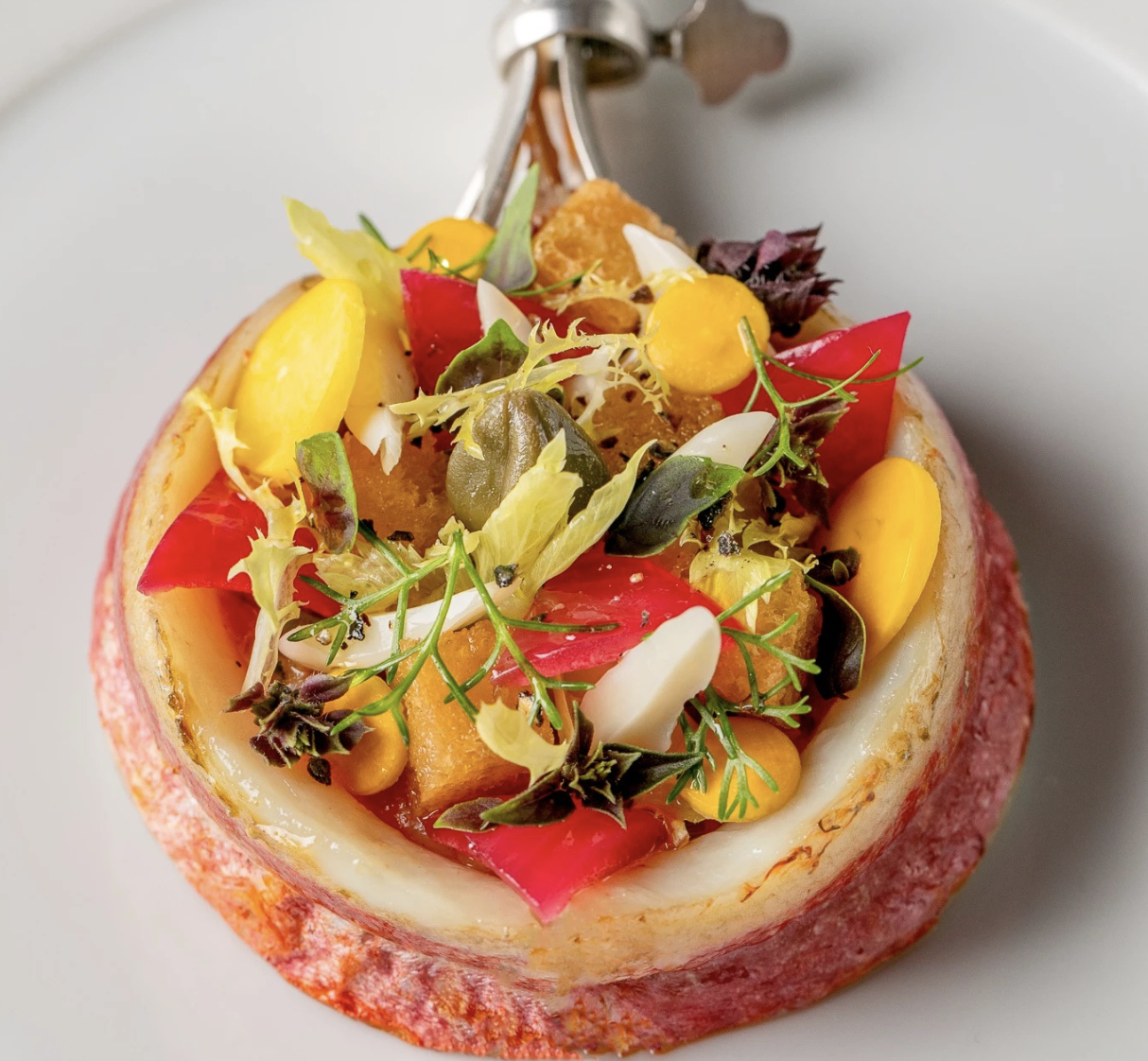 a close up of food