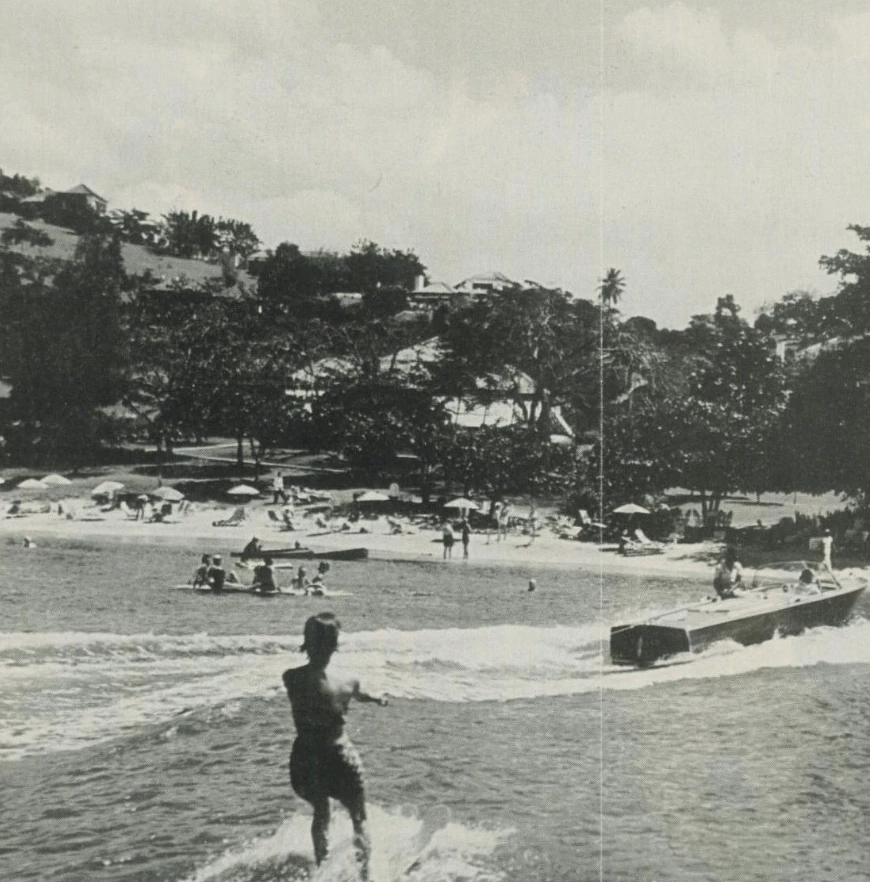 a man on a water ski
