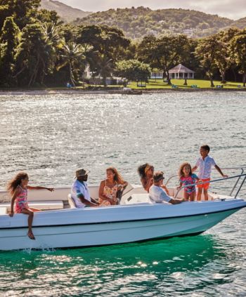 a group of people on a boat