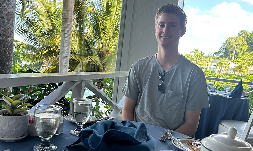 a man sitting at a table