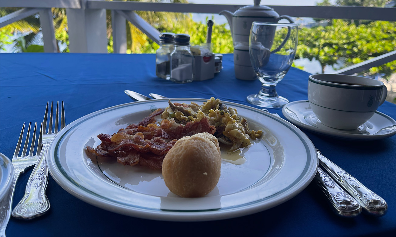 a plate of food on a table