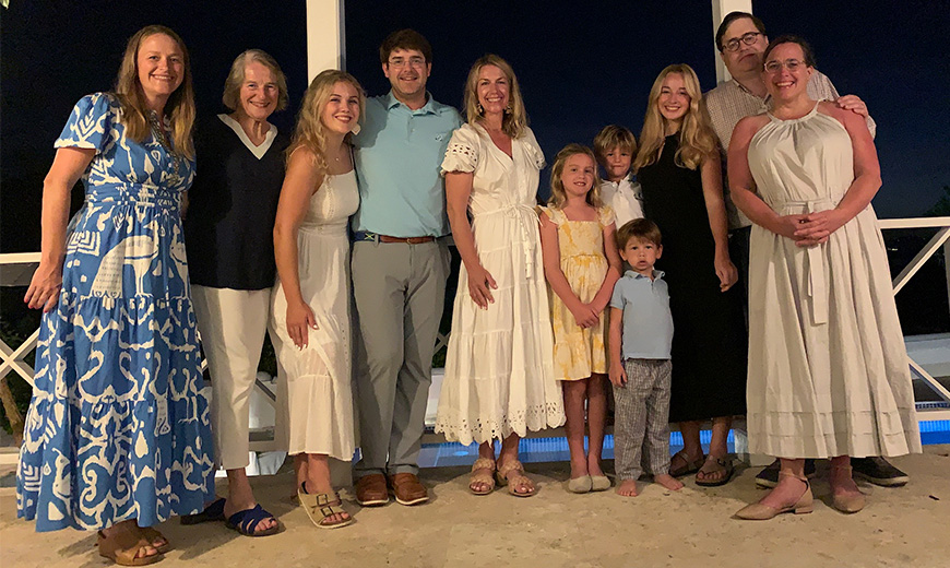 a group of people posing for a photo