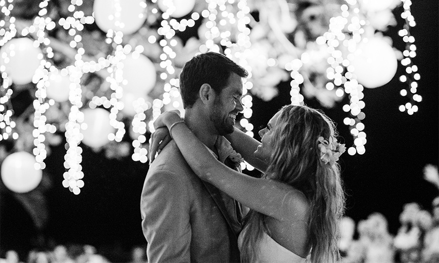 a man and woman hugging