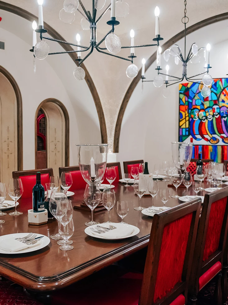 a table set for a dinner party