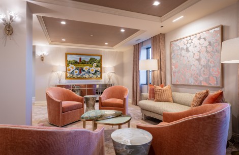 a room with couches and chairs