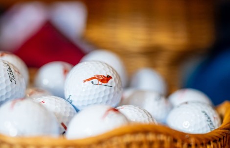 a basket of golf balls