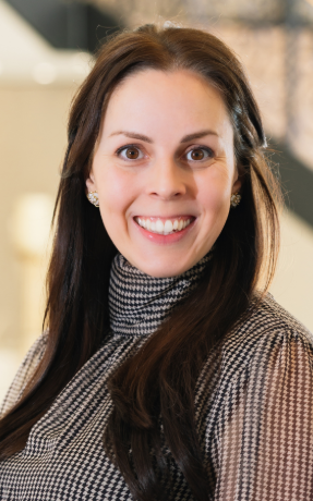 a woman smiling at camera