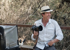 a man holding a camera