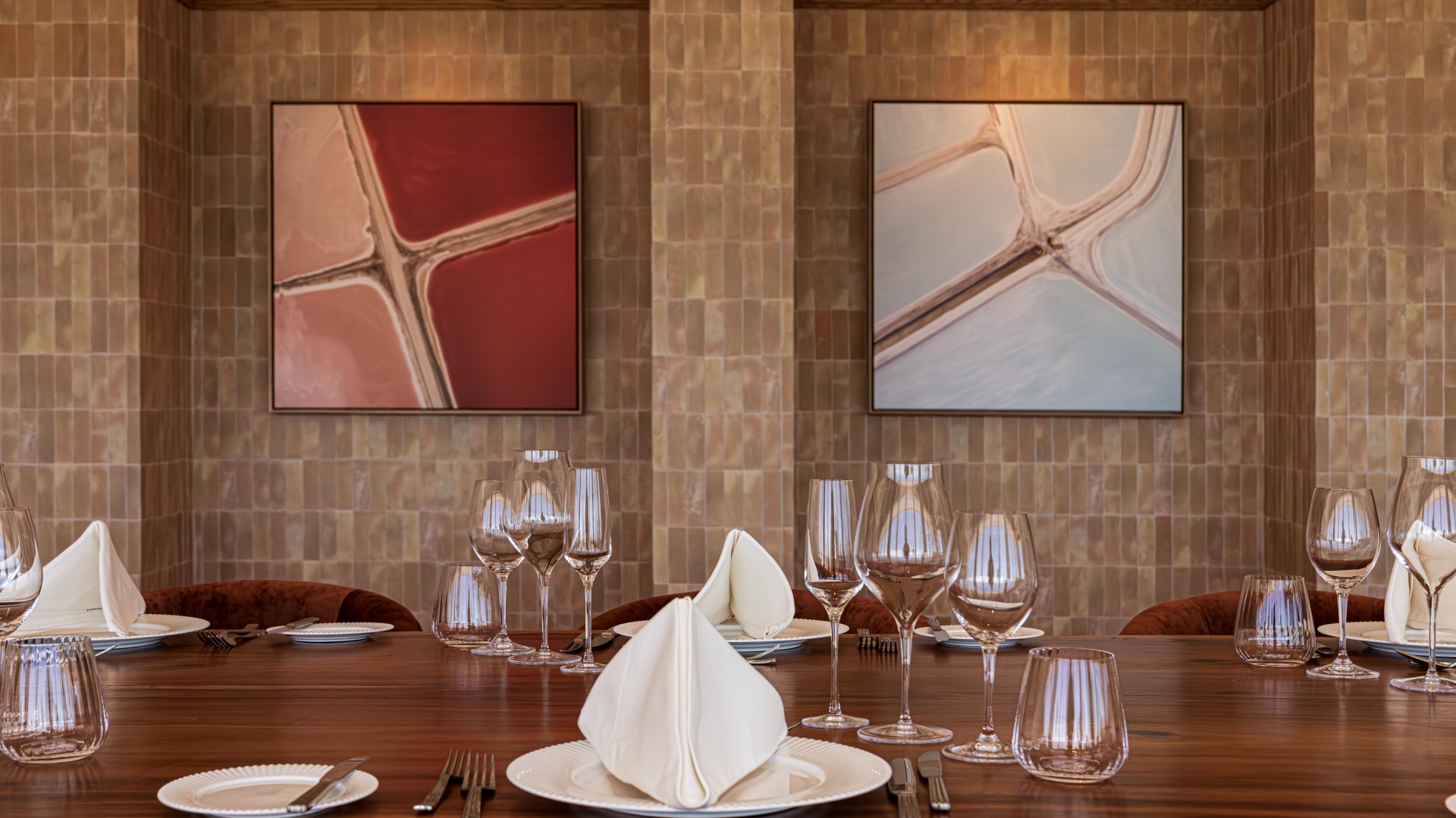 a table set for a dinner party