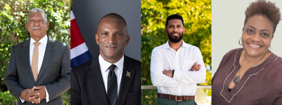 a collage of a man with his arms crossed