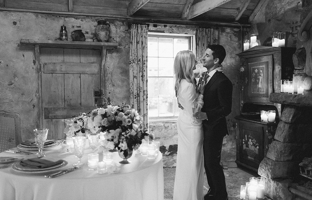 a man and woman kissing