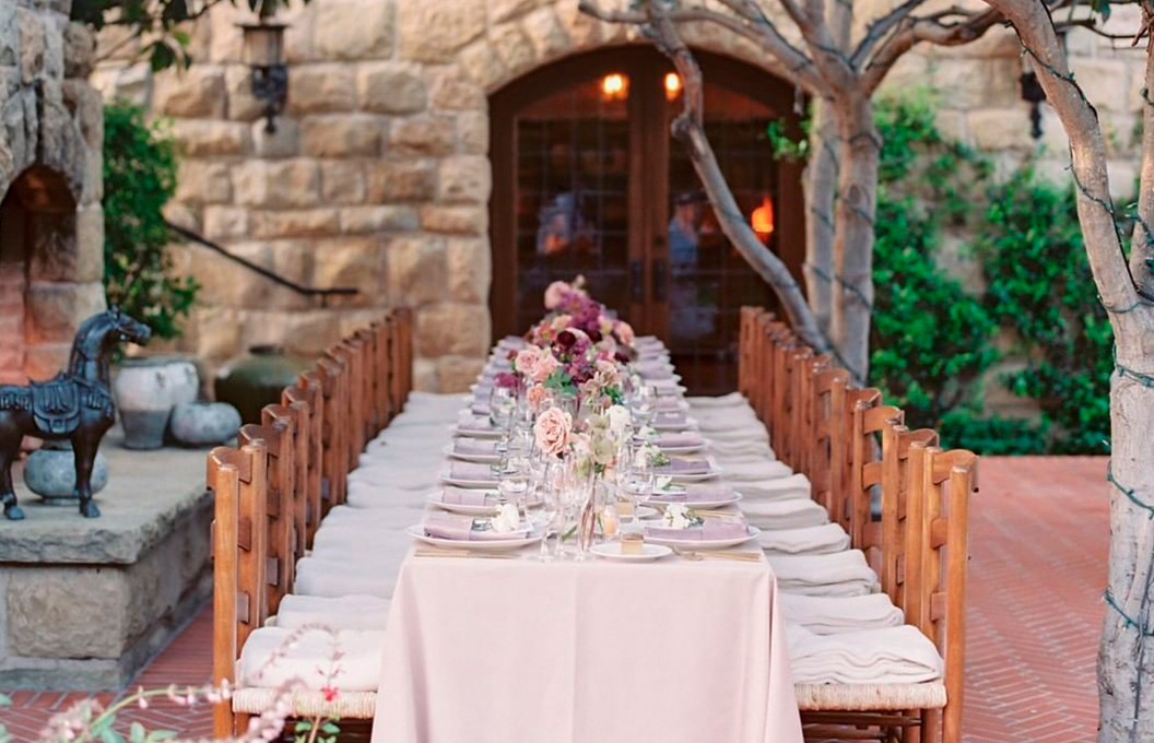 a table with flowers on it