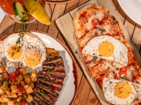 a plate of food on a table