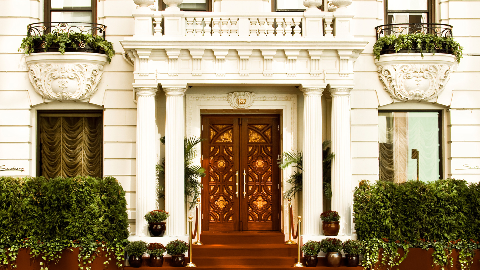 a front door of a building