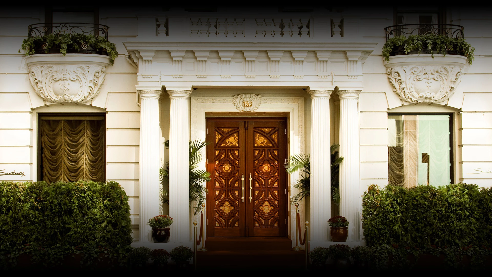 a front door of a building