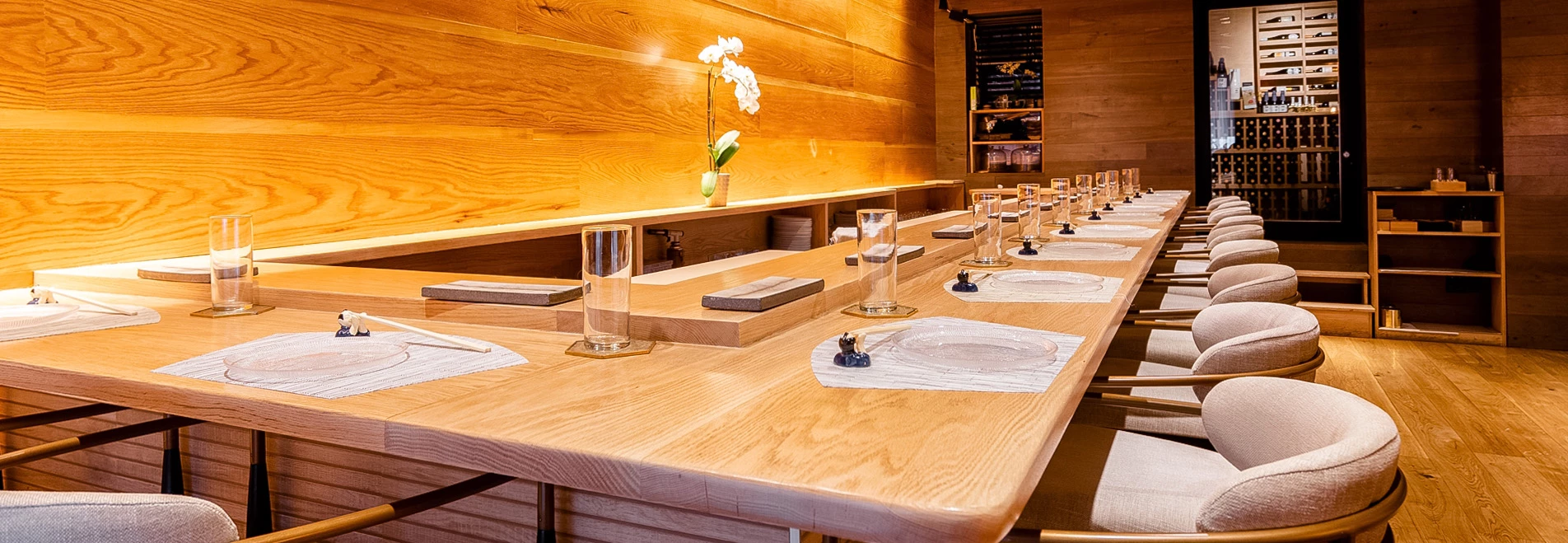 a table with plates and glasses on it