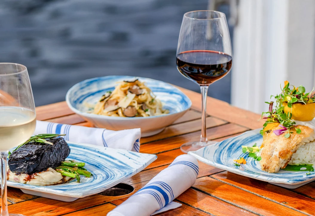 a plate of food on a table