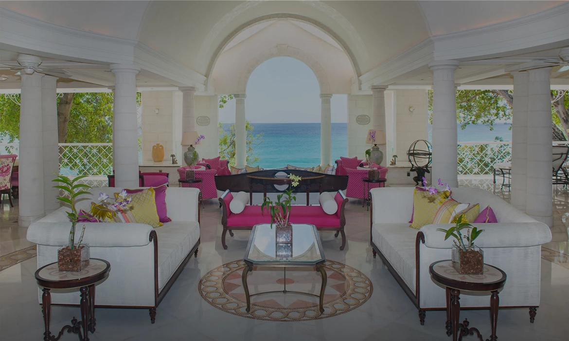 View of outside living room at Sandy Lane Suite