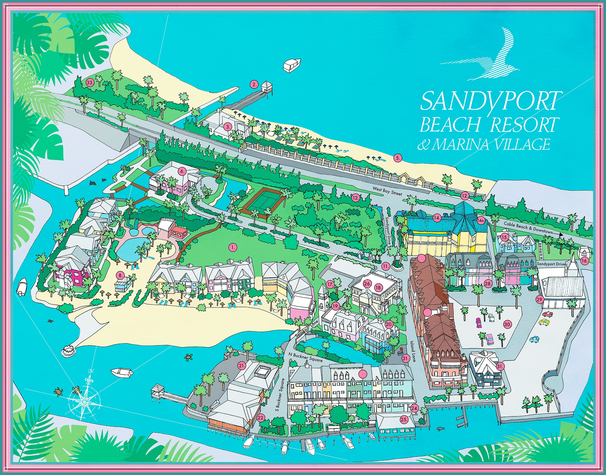 a map of a resort