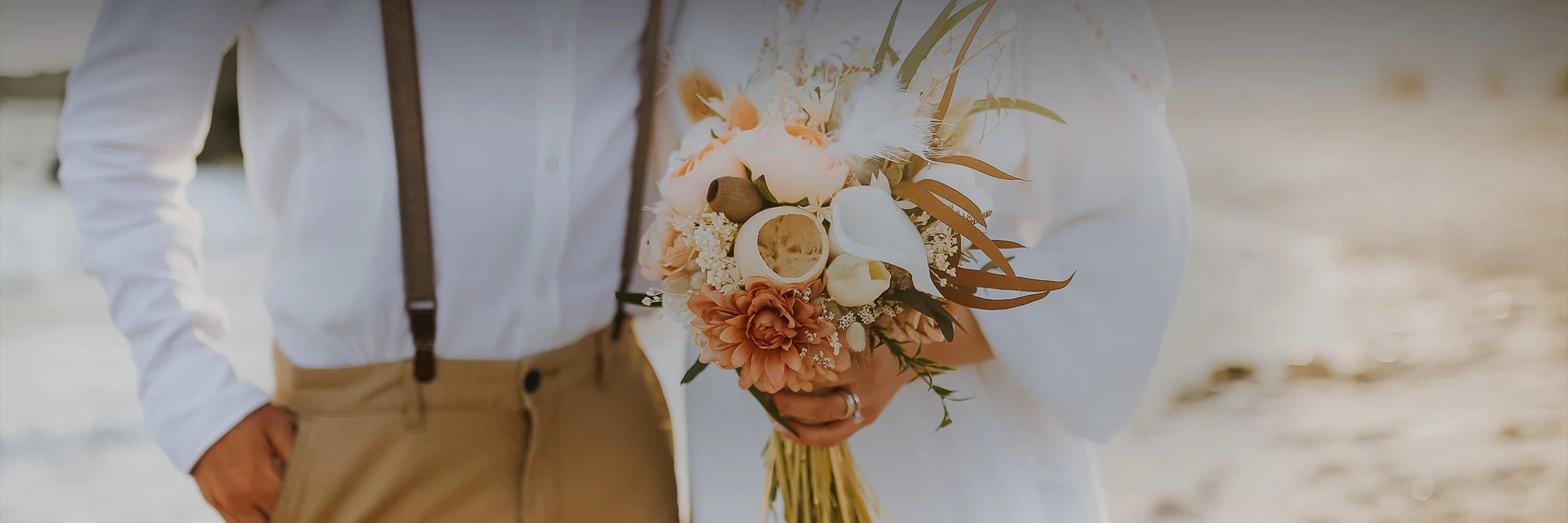 a person holding flowers
