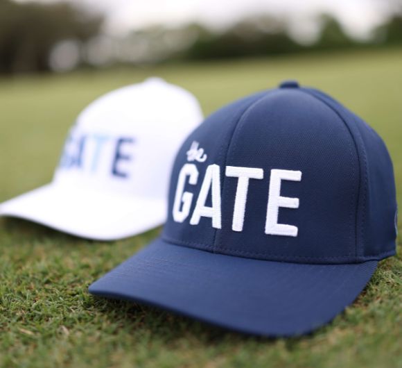 two hats on the grass