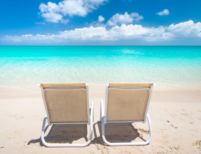 two chairs on a beach