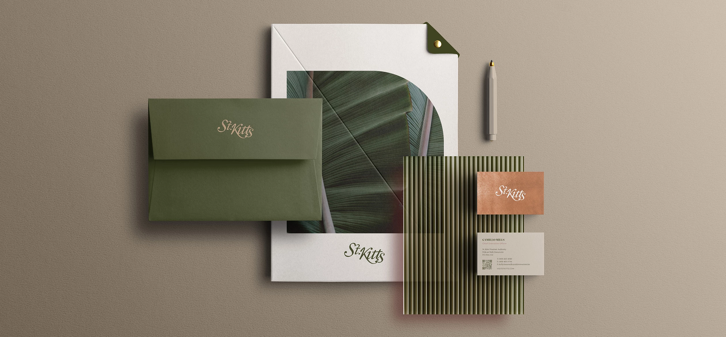 a group of stationery items