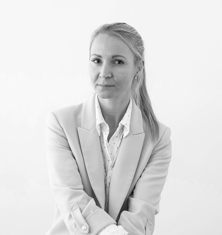 a woman in a suit