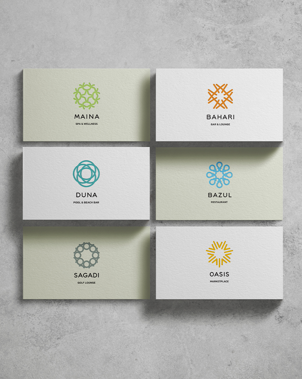 a group of business cards with various logos