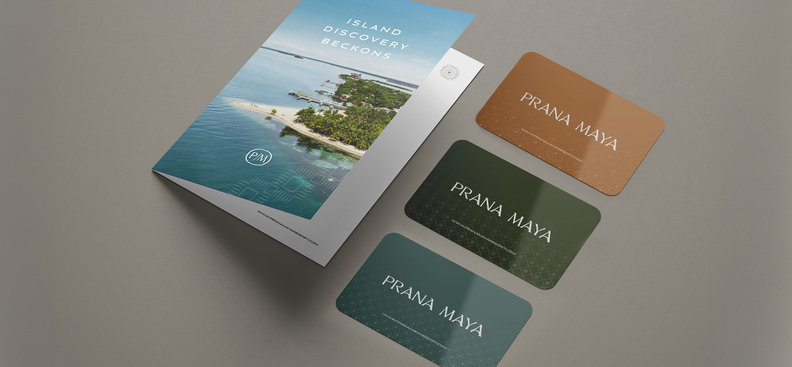 a group of key cards with prana maya logo