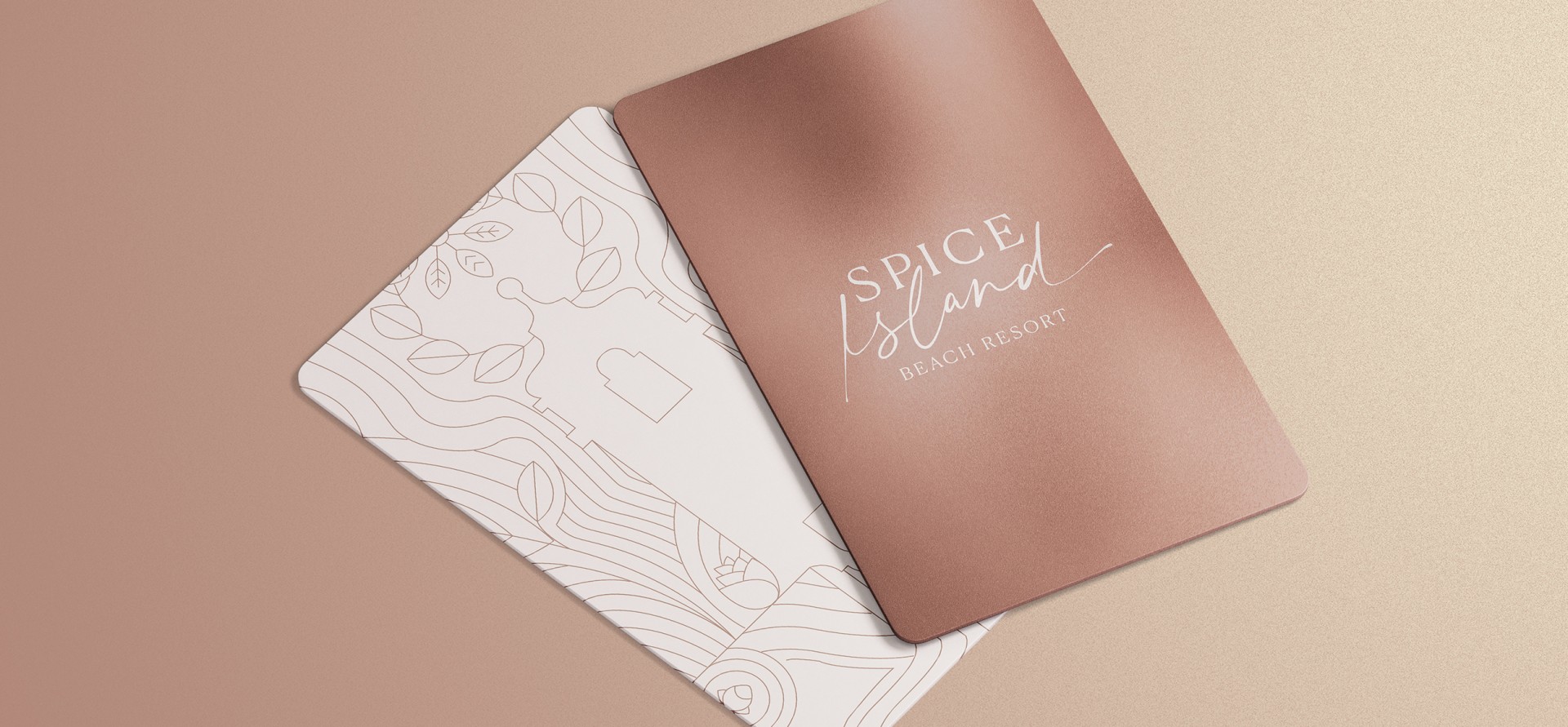 a close up of room keys with spice island logo on it