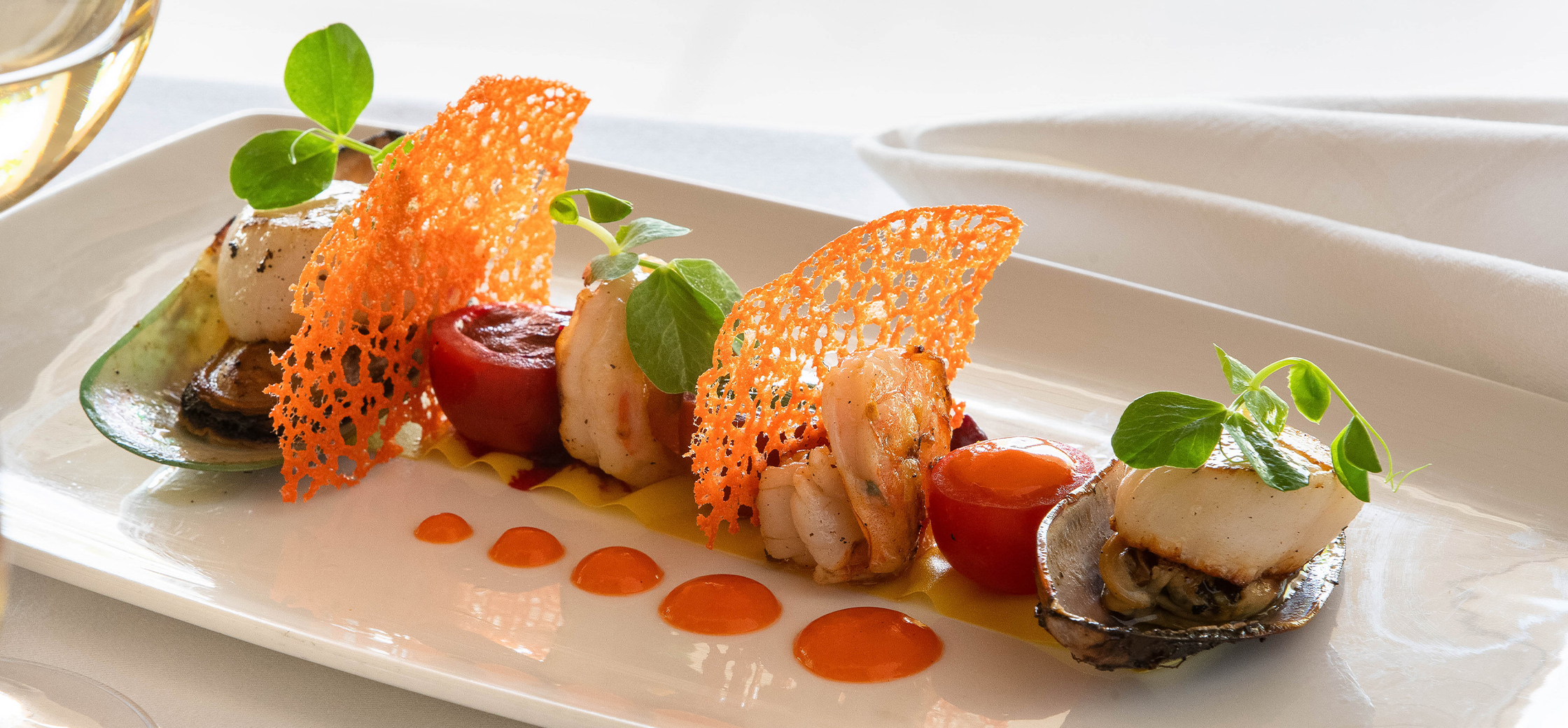 a plate of food on a table