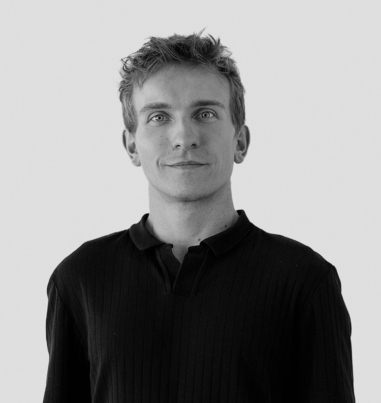 a man in a black shirt