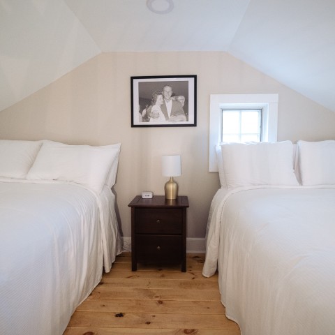 two beds in a room