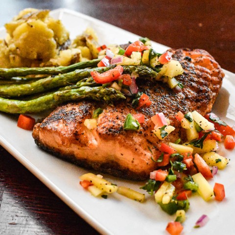 a plate of food on a table