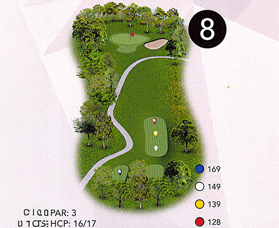 a map of a golf course