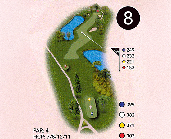 a map of a golf course